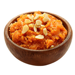 Delicious Gajar Ka Halwa Recipe: Indian Carrot Dessert on white background