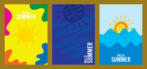 summer time poster template collections design