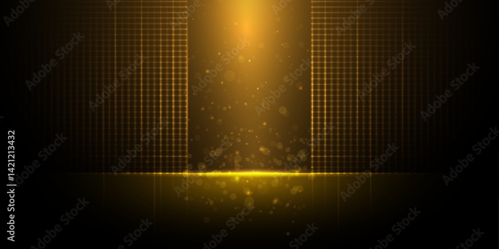 Leinwandbilder abstract glitter gold luxury background. vector illustration element with gold light glow effect, bo
