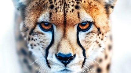 Cheetah Closeup Portrait with Wild Africa.