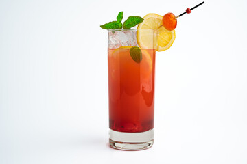 Cocktail alcohol drink with ice on the rocks
