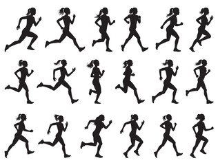 FEMALE RUNNING SILHOUETTE