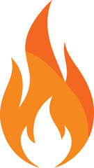 A hot vector illustration shows a fiery horse and a fiery bird engulfed in orange and red flames, a burning design element