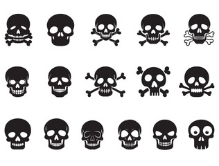 FUNNY SKULLS SILHOUETTE
