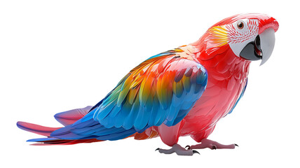 Obraz premium vibrant and colorful parrot with striking feathers, showcasing blend of red, blue, and yellow hues, perfect for adding lively touch to any design