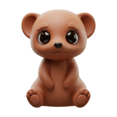 Naklejka premium Sitting baby bear cartoon