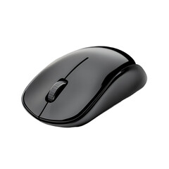 Black Wireless Computer Mouse High Resolution Image on white background
