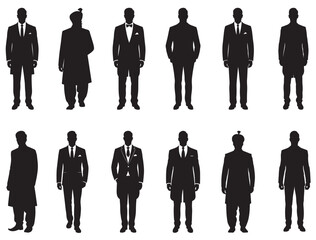 GROOM SILHOUETTE WHITE BACKGROUND