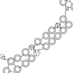 Abstract Geometric Network Pattern with Fractured Connections and Shadow Detail on Light Background