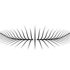 Minimalist Organic Line Art: Symmetrical Black Structure on White Background