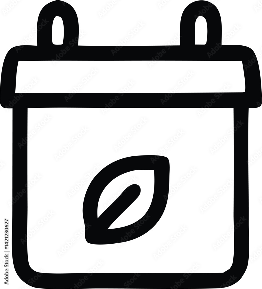 Poster calendar icon vector illustration depicts a symbol of a date on a web design with a number 10, suita