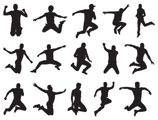 MAN JUMPING SILHOUETTE