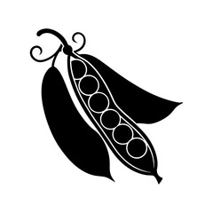 peas vector silhouette illustration