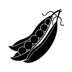 peas vector silhouette illustration