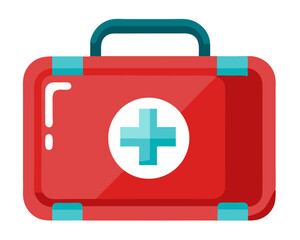 Obraz premium a first aid kit or medical emergency box no background vector file.