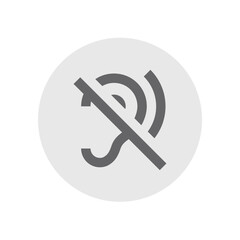 Hearing Disabled Outlined Icon