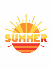 vector illustration of a sun t-shirt design