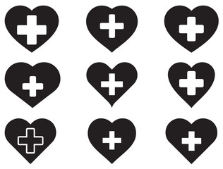 Fototapeta premium MEDICAL PLUS SIGN SILHOUETTE