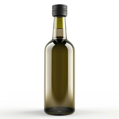 Olive oil bottle mockup against a white background.