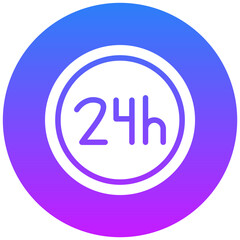 24 Hours Open Icon