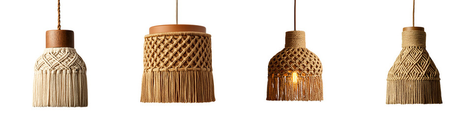 Handmade Pendant Lamps with Natural Woven Texture