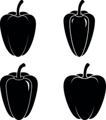 pepper vector silhouette illustration