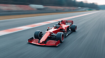 Fototapeta premium High-Speed Formula 1 Racing Car on Track