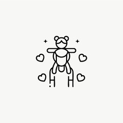 Father and daughter icon flat vector design