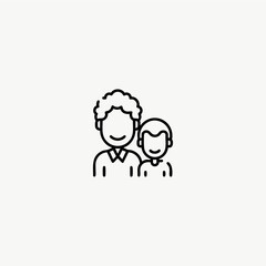 Fathers day icon flat vector design