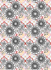 All Over Flower Design Seamless Pattern With Some Texture Digital Print Textile