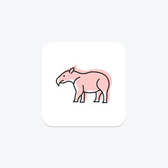 Tapir, vector, pixel perfect, illustrator file