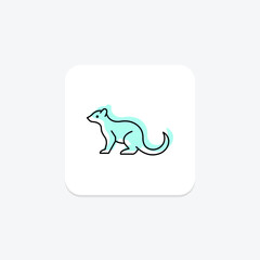 Mongoose, vector, pixel perfect, illustrator file