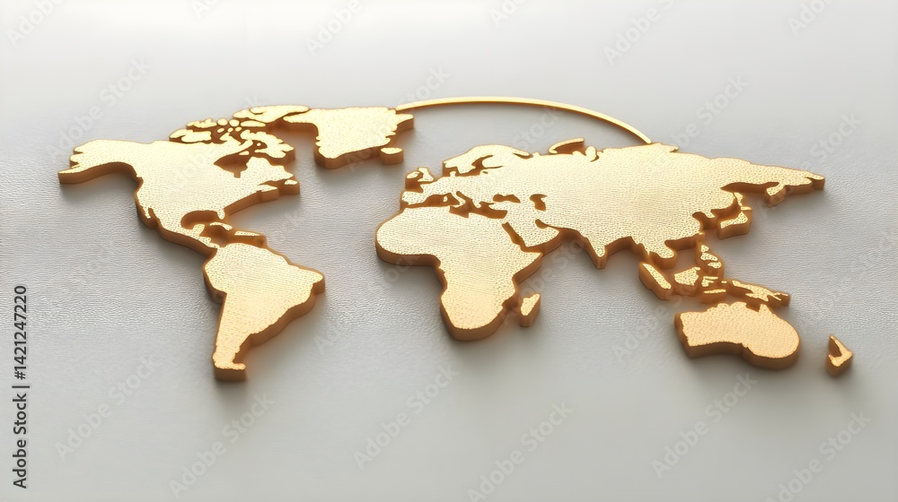Poster global revenue insights holographic world map visualization digital space interactive design