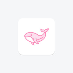 Whale, vector, pixel perfect, illustrator file