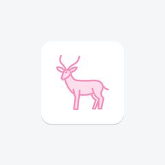 Gazelle, vector, pixel perfect, illustrator file