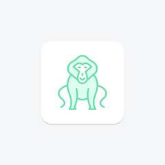Baboon, vector, pixel perfect, illustrator file