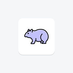 Wombat, vector, pixel perfect, illustrator file