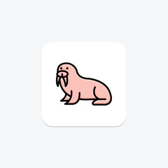Obraz premium Walrus, vector, pixel perfect, illustrator file