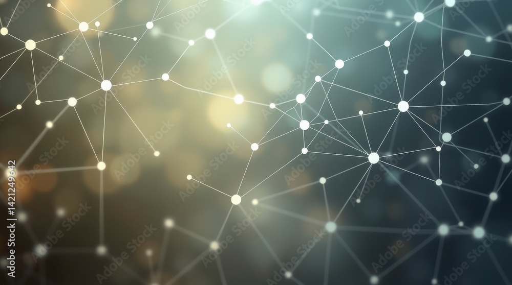 Poster abstract network of connected nodes
