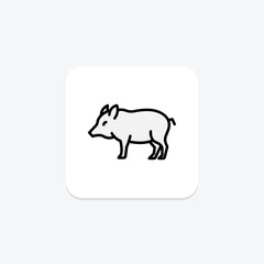 Peccary, vector, pixel perfect, illustrator file