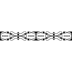 Naklejka premium Elegant Black and White Graphic Border. Repeating Decorative Pattern for Design.