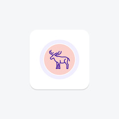 Fototapeta premium Moose, vector, pixel perfect, illustrator file