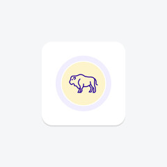 Bison, vector, pixel perfect, illustrator file