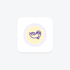 Obraz premium Sloth, vector, pixel perfect, illustrator file