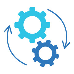 Project Planning and Process Flow vector Icon design