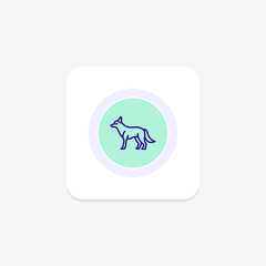Fototapeta premium Coyote, vector, pixel perfect, illustrator file