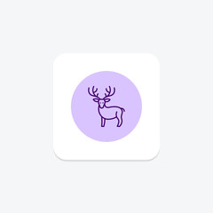 Fototapeta premium Reindeer, vector, pixel perfect, illustrator file