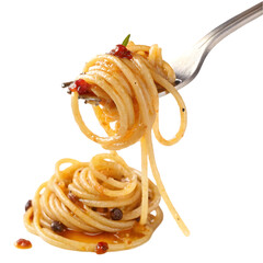 Delicious Spaghetti Aglio e Olio Recipe on transparent background