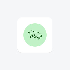 Dugong, vector, pixel perfect, illustrator file