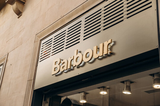 Barbour a British clothing and accessories brand store in Europe. Milan, Italy, March 26, 2025